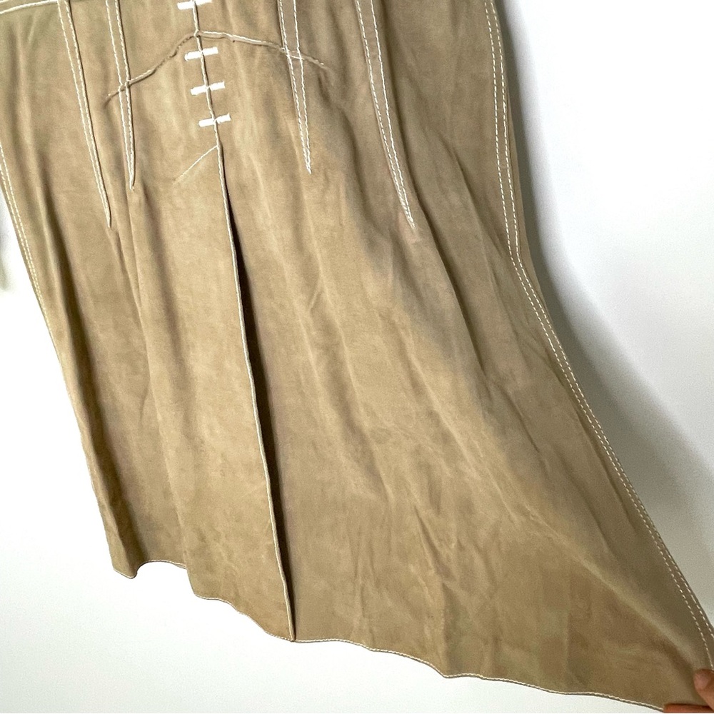 Jacket | Carlisle Camel Suede Trench Contrast Stitching | Western Boho Per Se 6 - Picture 10 of 16